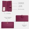 imageCoach Smooth Leather Skinny Wallet Deep Plum