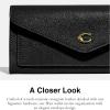 imageCoach Womens Crossgrain Leather Wyn Soft Wallet LIBlack One Size