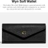imageCoach Womens Crossgrain Leather Wyn Soft Wallet LIBlack One Size