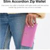 imageCoach Womens Essential Slim Accordion Zip Wallet AccessoryTravel B4Fuchsia
