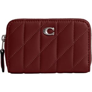 imageCOACH Womens Small Zip Around Case AccessoryTravelers Card SleevesLHDark Ruby