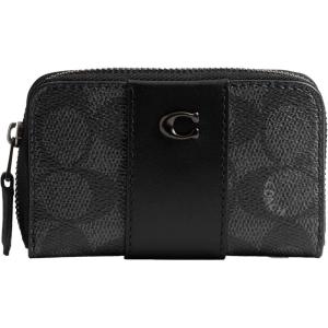 imageCOACH Womens Small Zip Around Case AccessoryTravelers Card SleevesV5Charcoal Black