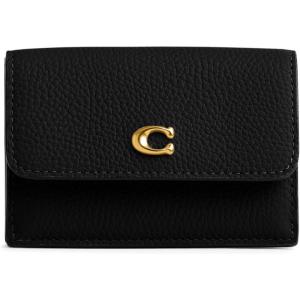 imageCoach Womens Essential Polished Pebble Mini Trifold Wallet B4Black One Size