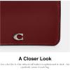 imageCOACH Womens Slim CASE AccessoryTravelers Card Sleeves LHDark Ruby One Size