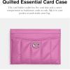 imageCoach Womens Quilted Essential Case AccessoryTravelers Card Sleeves LHFuschia One Size