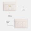 imageCoach Womens Quilted Pillow Leather Essential Card CaseChalk