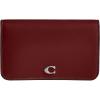 imageCOACH Womens Slim CASE AccessoryTravelers Card Sleeves LHDark Ruby One Size