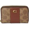 imageCoach Small Zip Around Card CASE B4Tan Caramel