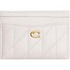 imageCoach Womens Quilted Pillow Leather Essential Card CaseChalk