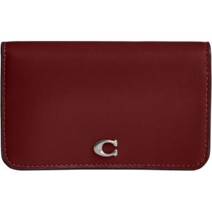 imageCOACH Womens Slim CASE AccessoryTravelers Card Sleeves LHDark Ruby One Size