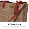 imageCOACH Coated Canvas Signature Willow Tote 24 TanRust