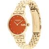 imageCOACH Elliot Womens Quartz Watch 2H Movement Stainless Steel Bracelet  WaterResistant 3ATM  Modern Minimalist  Gift for Her 28mmGold  Orange