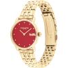 imageCOACH Elliot Womens Quartz Watch 2H Movement Stainless Steel Bracelet  WaterResistant 3ATM  Modern Minimalist  Gift for Her 28mmGold  Red