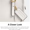 imageCoach Crinkle Patent Swing Zip Bag 20 B4Chalk