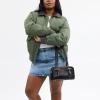 imageCoach Crinkle Patent Swing Zip Bag LHBlack