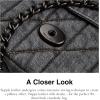 imageCoach Denim Quilted Tabby Shoulder Bag 26 with Chain V5Black
