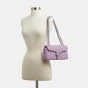 imageCoach Quilted Tabby Shoulder Bag 26 with ChainSoft Purple