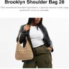 imageCoach Womens Straw Brooklyn Shoulder Bag 28B4Natural