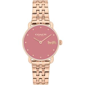 imageCOACH Elliot Womens Quartz Watch 2H Movement Stainless Steel Bracelet  WaterResistant 3ATM  Modern Minimalist  Gift for Her 28mmRose Gold