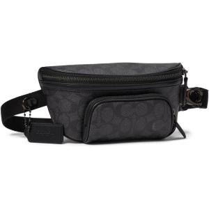 imageCOACH Mens Beck Belt Bag in Pebble Leather CharcoalBlack