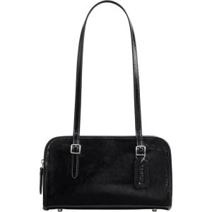 imageCoach Crinkle Patent Swing Zip Bag LHBlack