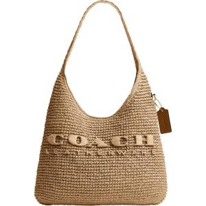 imageCoach Womens Straw Brooklyn Shoulder Bag 28B4Natural