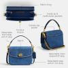 imageCoach Coated Canvas Signature Cassie Crossbody 19B4Deep Blue