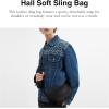 imageCoach Mens Hall Soft Sling Bag Black One SizeBlack