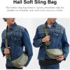 imageCoach Mens Hall Soft Sling Bag Black One SizeGreen