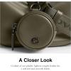 imageCoach Mens Hall Soft Sling Bag Black One SizeGreen