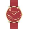imageCOACH Elliot Womens Quartz Watch 2H Movement Leather Strap  WaterResistant to 3ATM  Modern Minimalist  Gift for Her 36mmRed