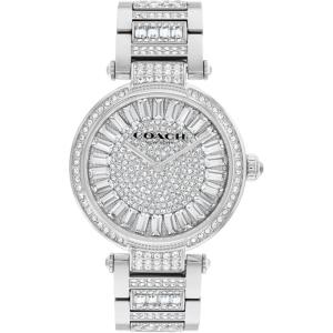 imageCoach Cary Watch for Women  2H Quartz Bracelet Watch with Crystals on The Dial  Water Resistant 3 ATM30 Meters  Gift for Her  Timeless Elegance Perfect for Day or Night  34mmSilver