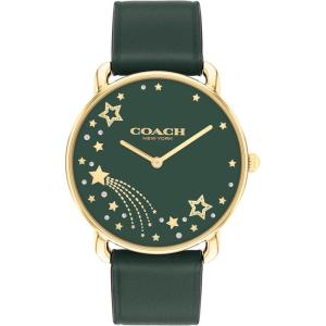 imageCoach Elliot Womens Quartz Watch 2H Movement Leather Strap  WaterResistant to 3ATM  Modern Minimalist  Gift for Her 36mmGreen