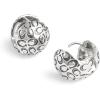 imageCOACH Womens Signature Quilted Orb Huggie EarringsRhodium