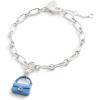 imageCoach Womens Collectible Signature Stone Jewelry CharmBlueRhodium