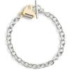 imageCOACH Womens Signature Heart Padlock Charm Bracelet