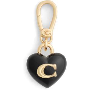 imageCoach Womens Collectible Signature Stone Jewelry CharmC Enamel Heart BlackGold