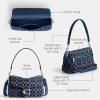 imageCoach Soft Tabby Shoulder Bag in Signature Denim LHDeep Blue Multi