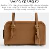 imageCoach Swing Zip Bag 20 B4Honey Brown