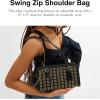 imageCoach Swing Zip Bag with GrommetsBlack