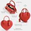 imageCoach Womens Glovetanned Leather Heart Shape BagB4Carmine