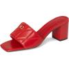 imageCoach Womens Holly Block Heel Sandal PlatformBlackCrimson TintGreen Glow
