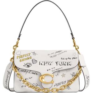 imageCoach Chain Tabby Shoulder Bag with Sketch Print LHChalk Multi