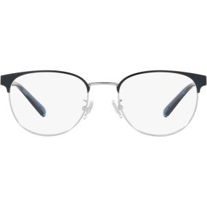 imageCoach Mens Hc5157 Rectangular Prescription Eyewear FramesShiny SilverNavyDemo Lens