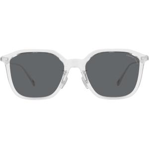 imageCoach Mens Hc8355 Square SunglassesClearGray Solid Polarized
