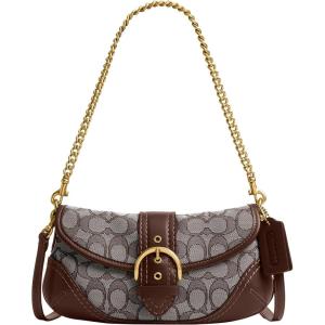 imageCoach Soho Shoulder Bag 25 in Signature Jacquard B4Oak Maple