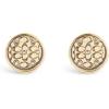 imageCOACH Womens Signature Quilted Coin Stud EarringsGold