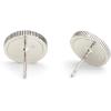 imageCOACH Womens Signature Quilted Coin Stud EarringsRhodium