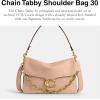 imageCoach Chain Tabby Shoulder Bag 30 B4Cream