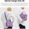 imageCoach Colored Dye Denim Cargo Tote 26 LHIris